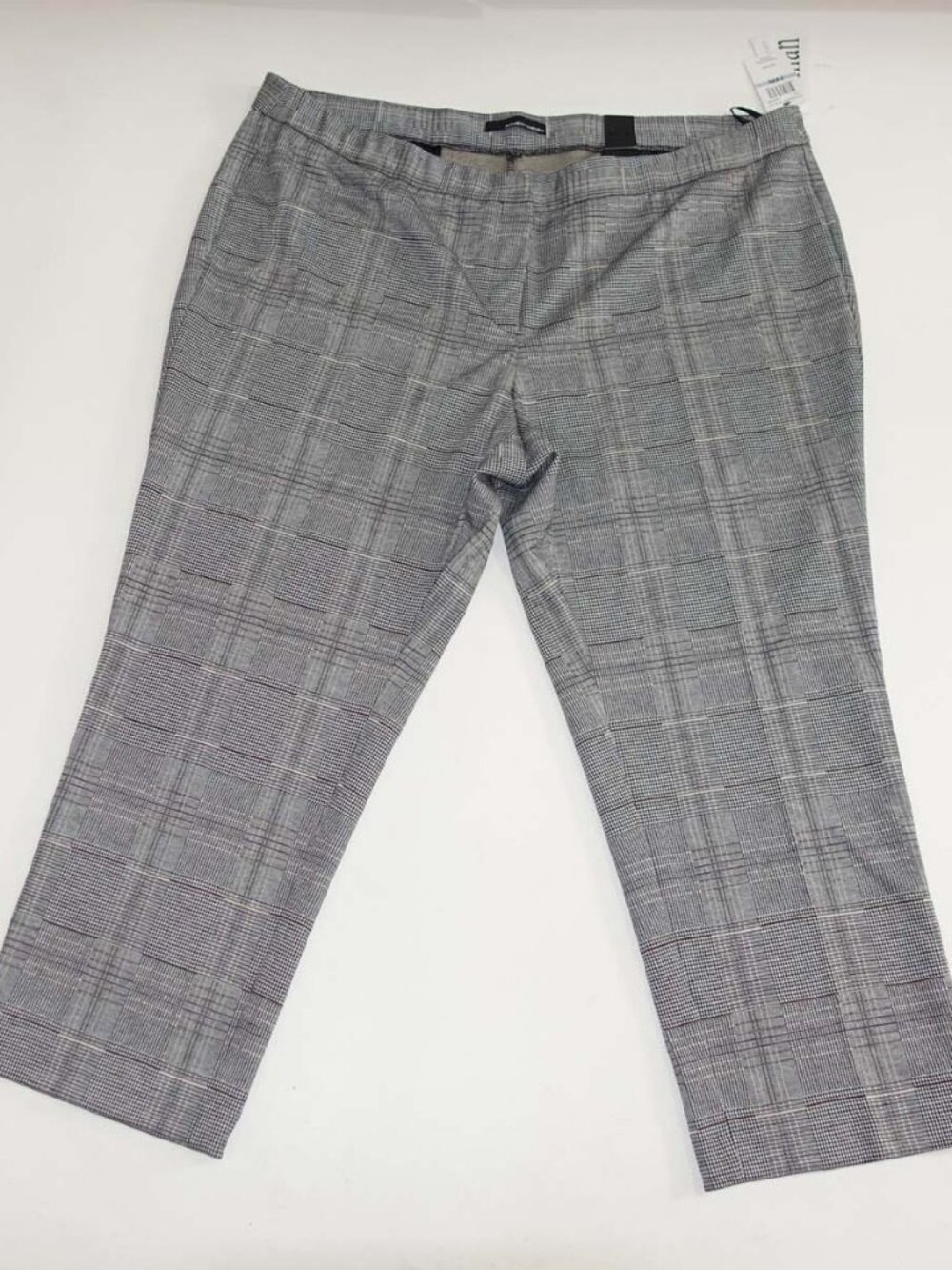 Amanda Chelsea Women's Modern Fit Ankle Pants Size 24W NWT Plaid 27" Inseam